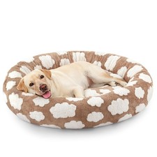 JOEJOY Large Donut Dog Bed Orthopedic Calming Plush w/ Washable Cover NonSkid