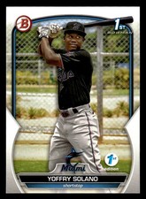 2023 Bowman 1st Edition #BPPF-72 Yoffry Solano Card Miami Marlins