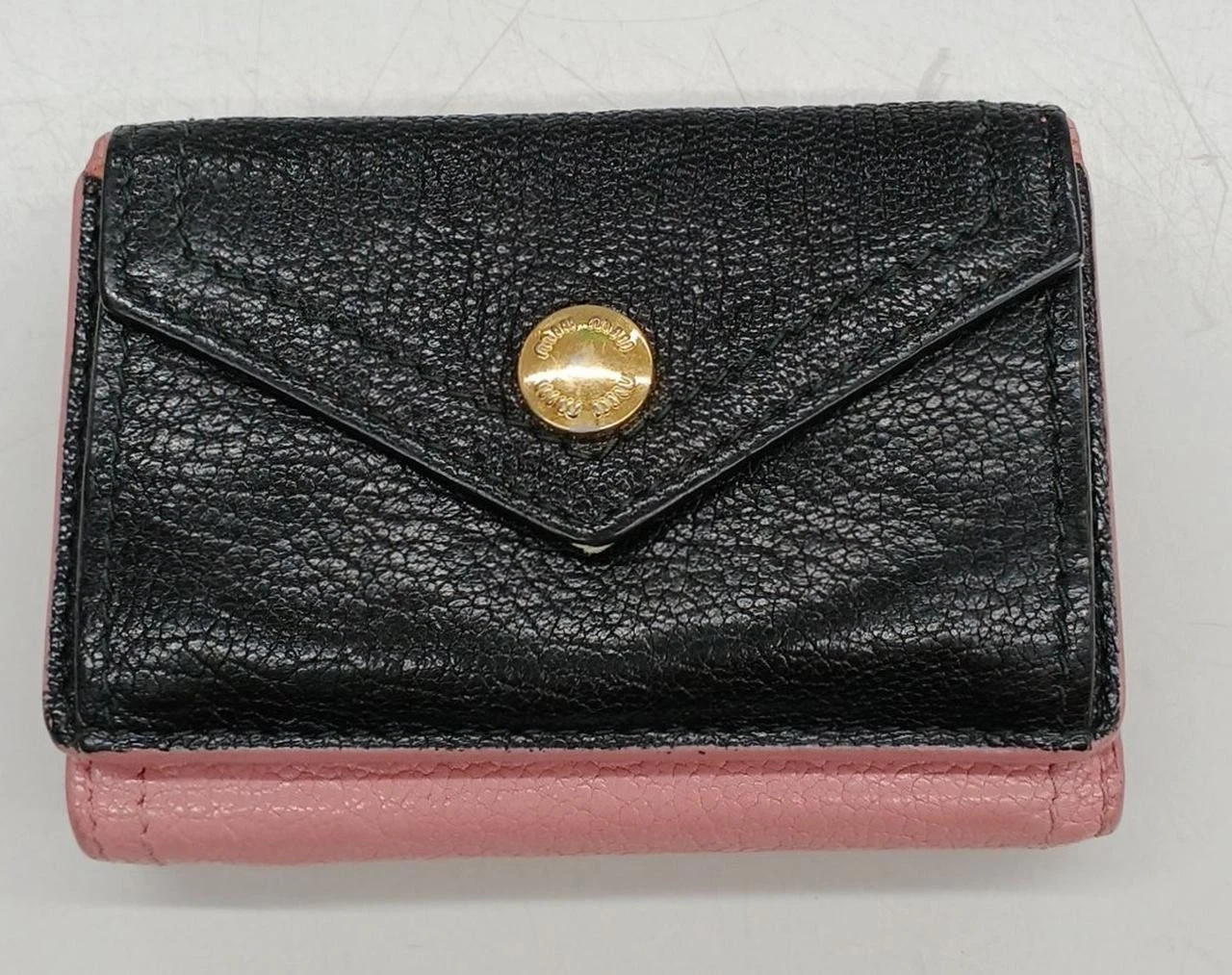 MIU MIU Portafoglio rosa triplo 3 9 pollici