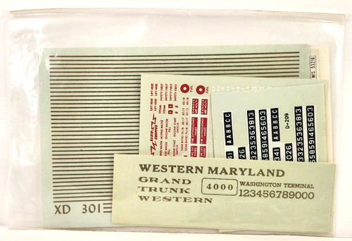 Calcomanía Walthers escala HO #934-51900 GTW o WM carga o cabina de pasajeros diésel dorada | Zustand: New