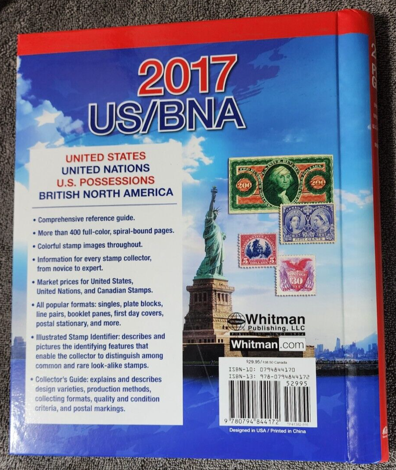 2017 HARRIS US / BNA POSTAGE STAMP CATALOG, 393 pages, NEW CONDITION