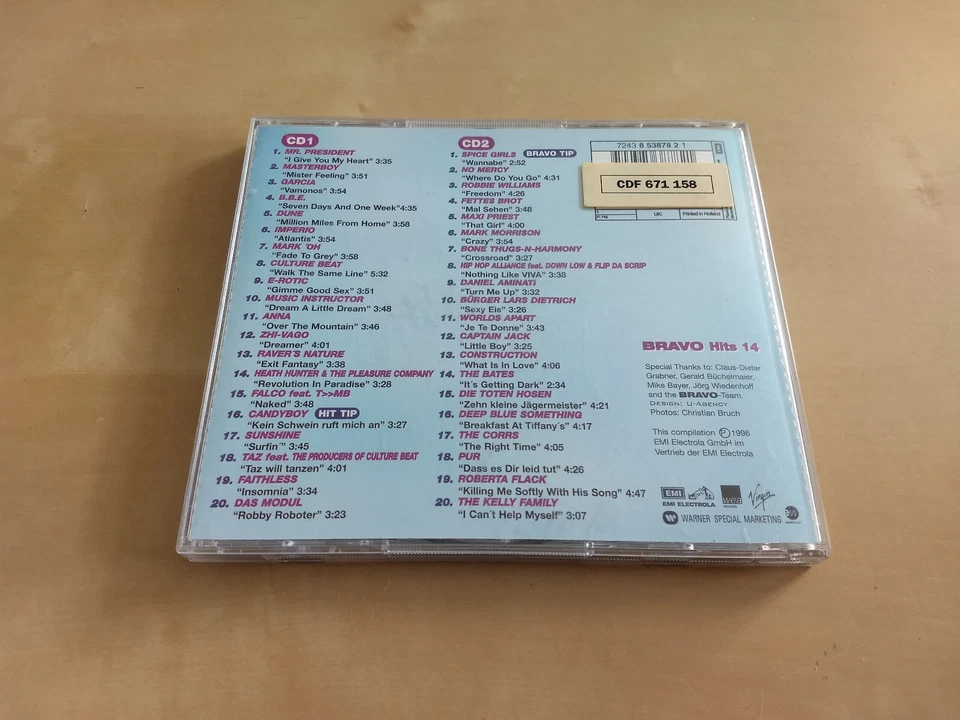 Bravo Hits 14 1996 2xCD Pop Rap, Euro House, Happy Hardcore, Synth-pop, Contempo - Bild 4 von 4