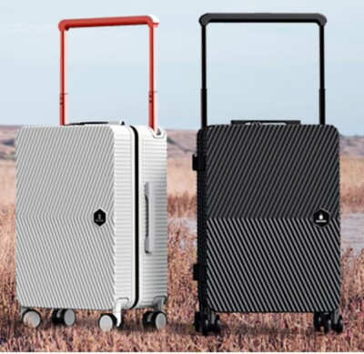 20'' Wide Handle Carryon Hardcase Wheeled Travel Suitcase-Choice Black or White