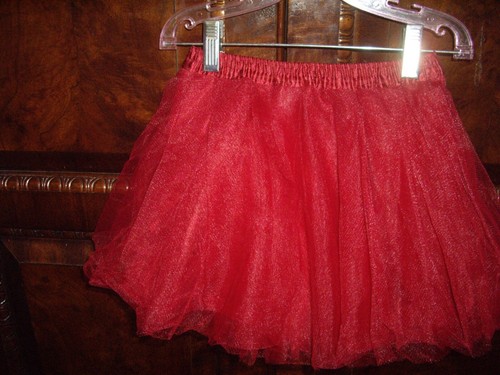 T13 Girls Sz 4T 5T Gymboree 2pc Christmas Set Red Tulle Skirt White Sweater Bow - Picture 3 of 7
