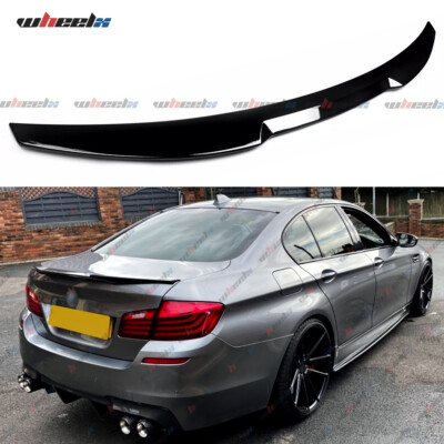 Sport Heckspoiler Lippe Schwarz Glanz passend für BMW 5er F10 Limousine 10-17