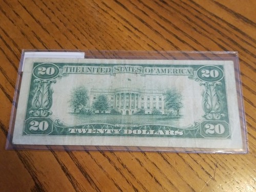 1929 TWENTY DOLLAR $20 NOTE - THE FEDERAL RESERVE BANK OF CHICAGO (HIGH GRADE) - Picture 2 of 6
