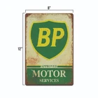VINTAGE LOOKING BP OIL AND GAS 8X12  METAL NOVELTY GARAGE SIGN TS896