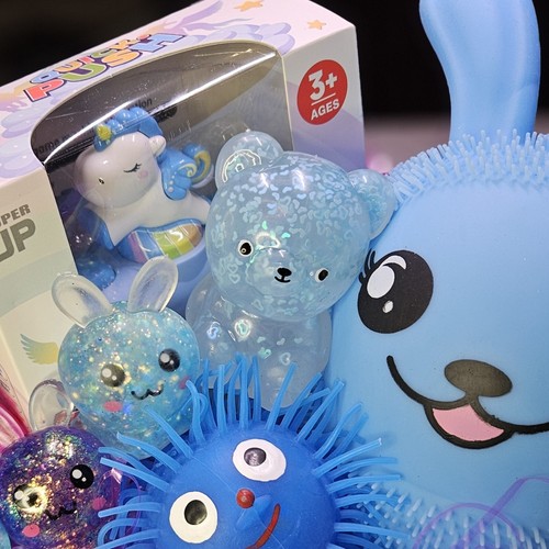 Glitter Teddy Bear Gel Squishy Fidget Toy for Anxiety & Stress Relief Relax Ball - Picture 20 of 25
