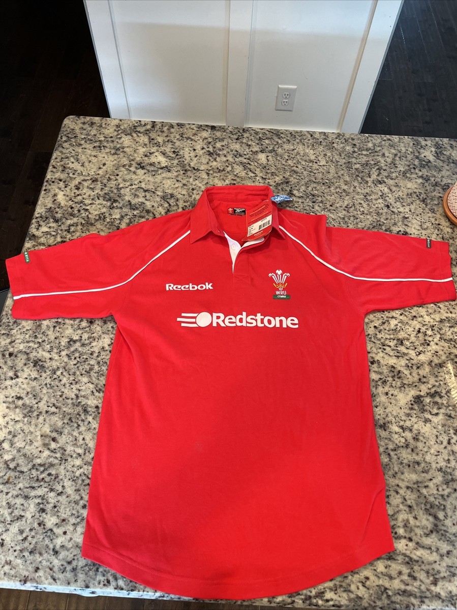 WRU GWLAD Wales Cymru Reebok Redstone Rugby Jersey Red Shirt