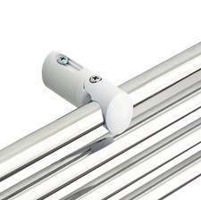 19 or 22mm White Clamp Brackets for Heated Towel Rail Radiators Flat/Curved