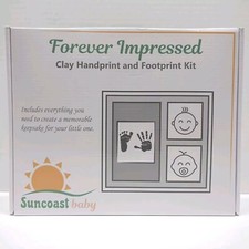 Clay Baby Handprint  Footprint Picture Frame Kit for Newborn w/Wood Frame Gift