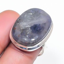 Iolite Sunstone Gemstone Adjustable Ring Handmade Birthday Gift Jewelry FR 1470
