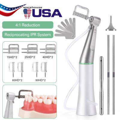 #ad Dental Ortho 4:1 Contra Angle Interproximal Reciprocating IPR System Strip set $65.11