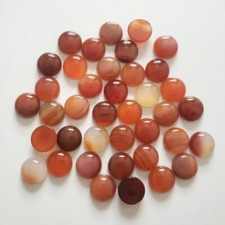 50pcs 14mm Natural Red Agate Stone Round CAB CABOCHON DIY Jewelry No Holes