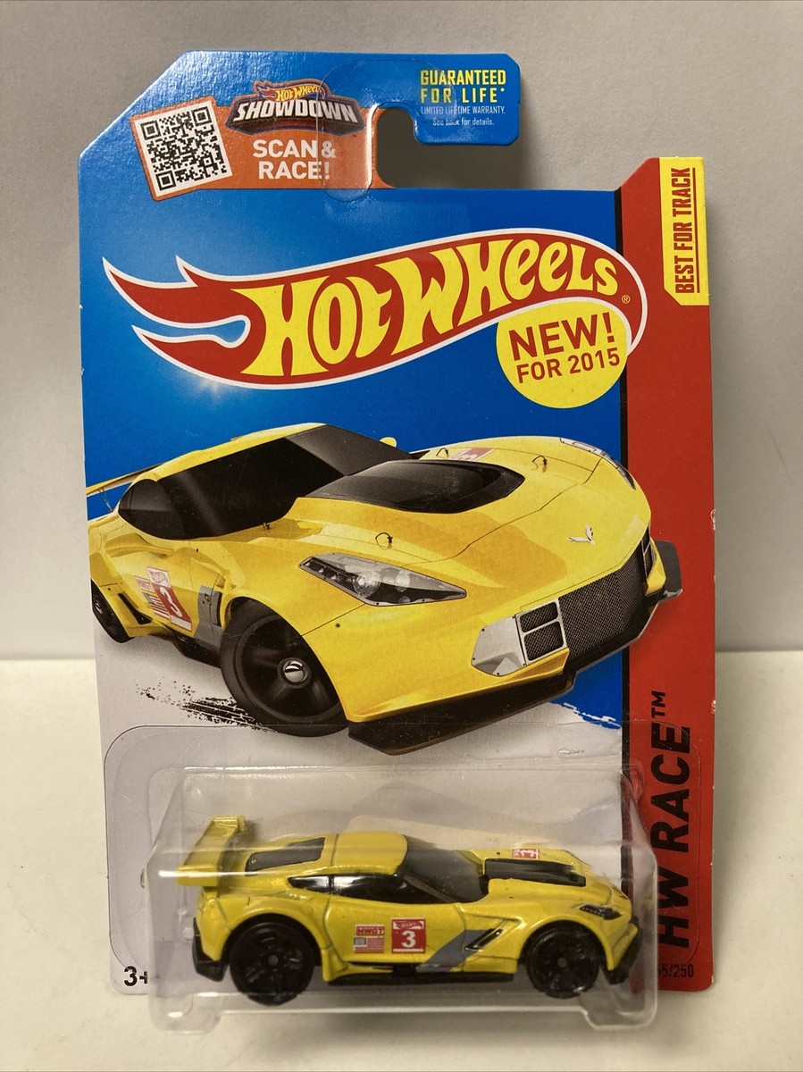 HOT WHEELS  コルベット 2015 Hot Wheels #155 Race Yellow Chevy Corvette C7.R | eBay