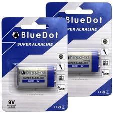 USA SELLER 9 Volt 6F22 6F22X 6LR61 Super Alkaline Battery 9V Free Ship QTY 2