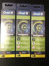 Oral B 3 Pack Cross Action Toothbrush Replacement Heads Black Lot of Three (9)