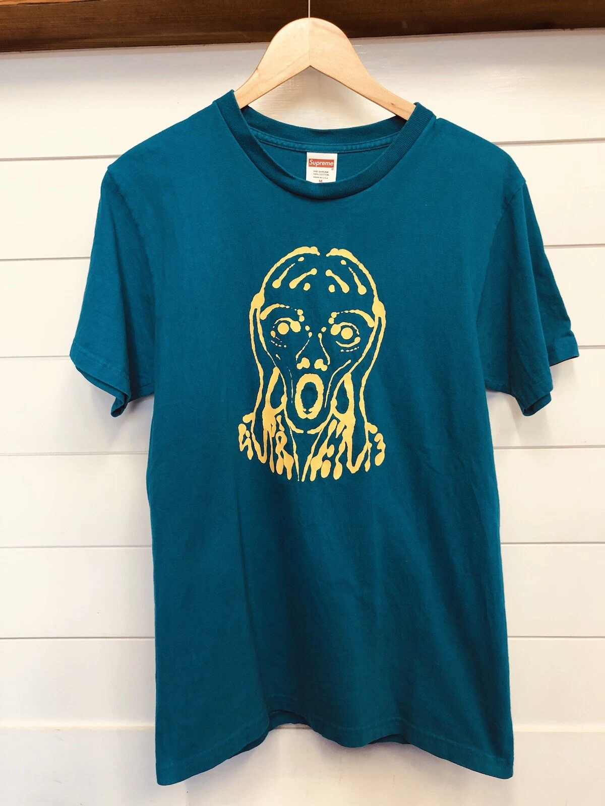 Tee shirt homme Supreme SS17 Scream moyen sarcelle 