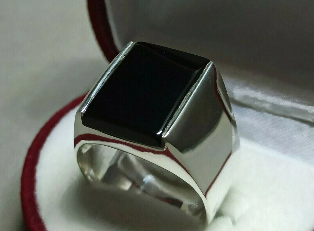 Square aqeeq rings clearance