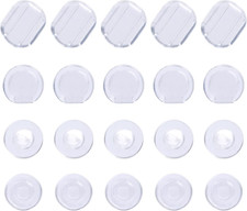100 Pieces Silicone Earring Pads Cushions, 4 Sizes for Clip-On Earrings, Clear
