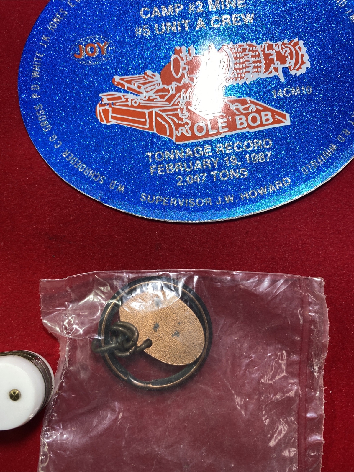 Vintage Coal Mining Souvenir Joy Barlow Knife Sticker Lot Money Clip