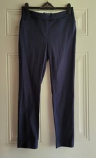Brooks Brothers Women Navy Stretch Cotton Pants 2 Front Pockets Size 2