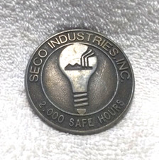 SECO Industries 2000 Safe Hours Award Belt Buckle Great Vintage Condition