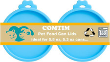 Cat Food Can Covers Lids for 5.5 oz Cans, 2 Pack Silicone Cat Food Can Lids New