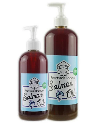 Salmon Oil for Dogs Cats & Ferrets 100% Pure Rich in Omega 3 With Pump Pro Pooch