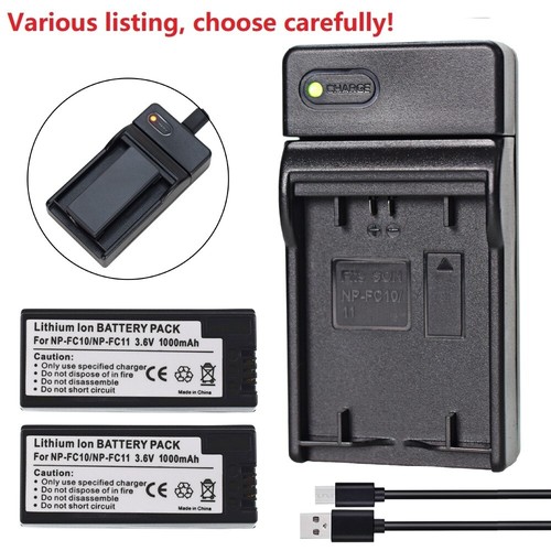 NP-FC11 FC10 Battery or charger for Sony Cyber-shot DSC-P8 DSC-P8L DSC-P9 DSC-V1 - Picture 2 of 52