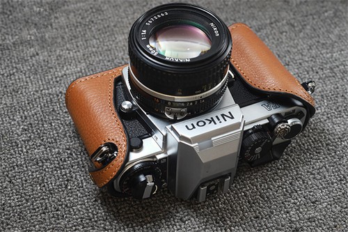 Nikon FA Half Case Camera Retro Leather Cover Insert Handmade - Picture 5 of 15