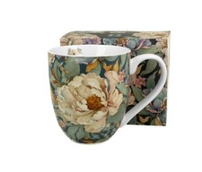 DUO FLOWERS ROYAL XXL Becher 1000 ml PEONY BLUE (Pfingstrose) New Bone China ...