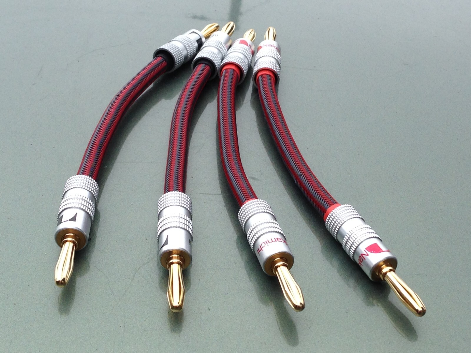 Set 4 Mogami Audiophile Bi Wire Speaker Jumper Cables Banana to Banana
