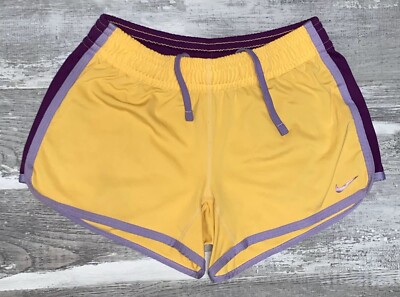 Nike Running Shorts Women's XS Dri Fit Yellow Purple