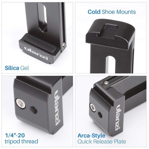Metal Phone Tripod Mount with Hot Shoe Mount-Ulanzi ST-02 Pro Smartphone... - Zdjęcie 19 z 33