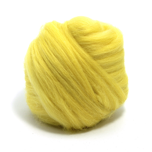 100g Dyed Merino Wool Top Catkin Yellow Dreads Needle Spinning Felting Roving