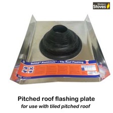 Seldeck Pitched Roof Flashing Plate Suitable for tiled roof 150-225mm twin flue