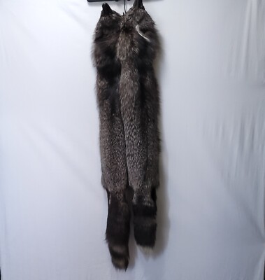 EUC Vintage 1960's Silver Fox Fur Shawl - Stole Scarf | eBay