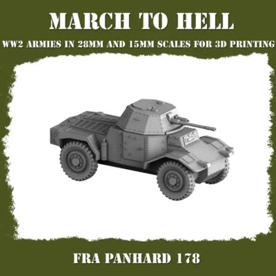 Frankreich Panhard 178 - 28 mm - Bolzenaktion / Befehlskette / 2. Weltkrieg / historisch