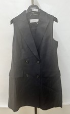 Peserico Double Breasted Sleeveless Waistcoat Navy Blue (size Us 6)
