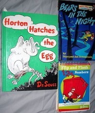 Dr Seuss LOT Flip Flash Cards 123 Numbers Horton Hatches The Egg Book Berenstain