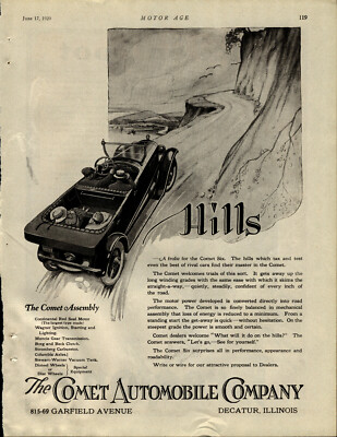 1920 Comet Automobile Co. Advertisement: Comet 6 Model - Decatur, Illinois