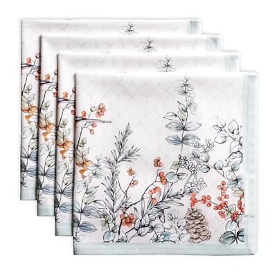 Napkins 100% Cotton Set of 4 Decorative Napkin Washable Cloth Napkins for Gif...