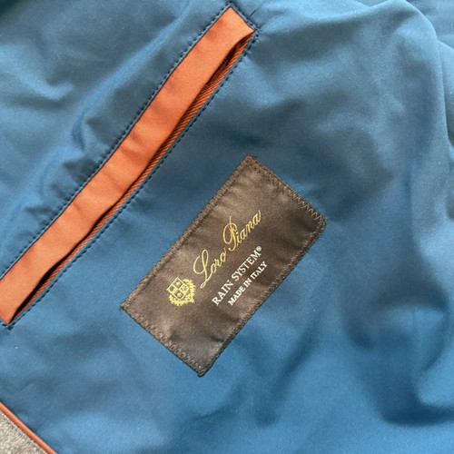 Loro Piana Mens Virgin Wool Silk Rain System Goose Down Padding Vest Sz XL Flaw - Picture 10 of 22