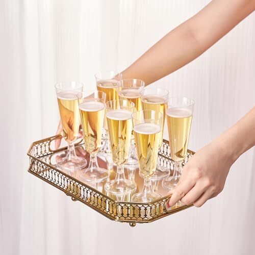 50 Pack Plastic Champagne Flutes 5.5 Oz Disposable Champagne Glasses Toasting... - Picture 4 of 7
