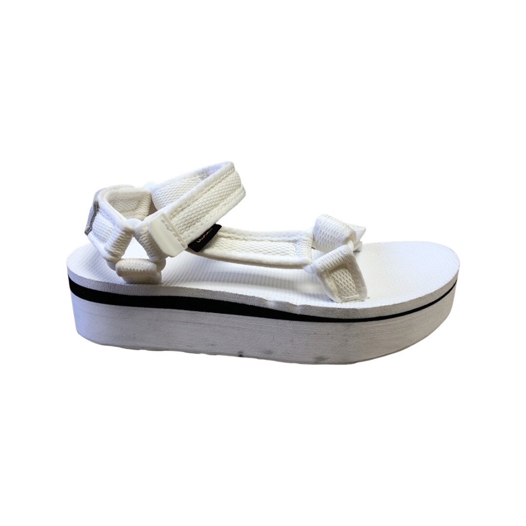 Teva Women's Flatform Universal Mesh Print Platform Sandal White 1102451
