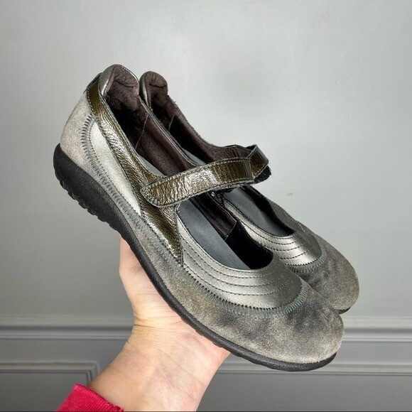 Naot Womens EU38/US8 Kirei Grey Suede Leather Mary Jane Shoes | eBay