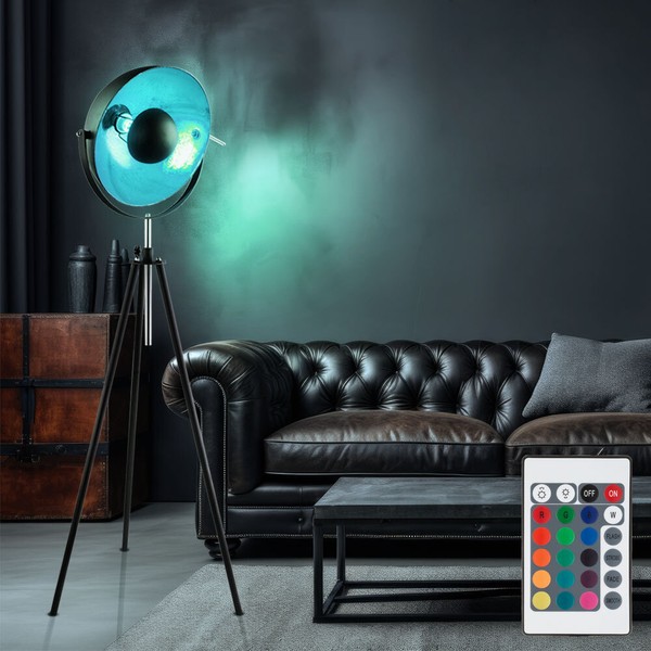Rgb Led Steh Lampe Decken Fluter Dimmer Flur Leuchte Scheinwerfer Fernbedienung-image