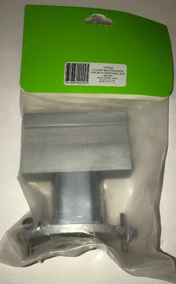 BERT'S CUSTOM TACKLE MF3022 C-CLAMP MOUNTING BASE  SALTY FISHING ROD HOLDER NEW - Image 2 of 4