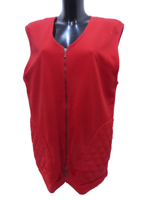 GESSLER ° chice Fleeceweste Gr. 38 rot Damen Mode Kleidung Weste Damenweste